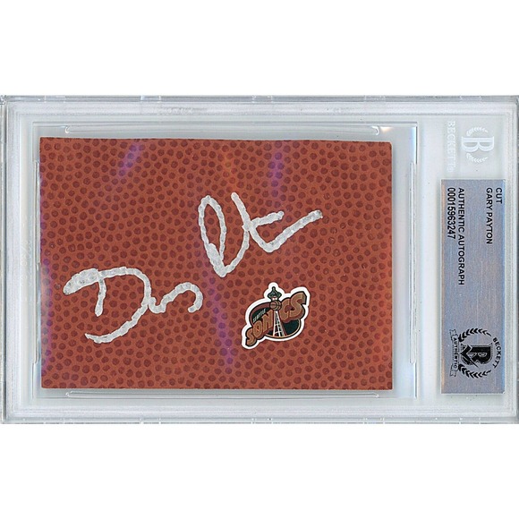 Gary Payton Autographed Basketball Cut Seattle Sonics Beckett Slab SuperSonics - Picture 1 of 5